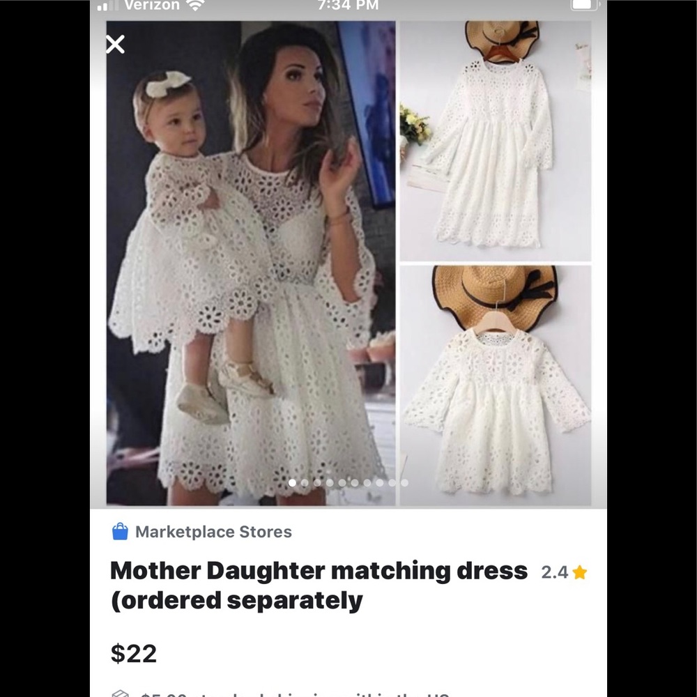 Mother and daughter dresses